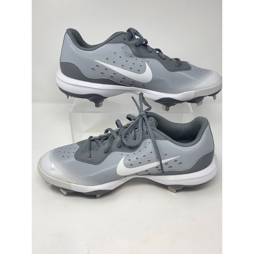 Nike Hyperdiamond 4 Keystone Baseball Softball Cleats Grey White DJ6516-012 Sz 8
